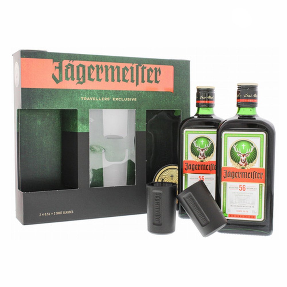Likier Jagermeister 35% 2 x 500 ml + 2 kieliszki