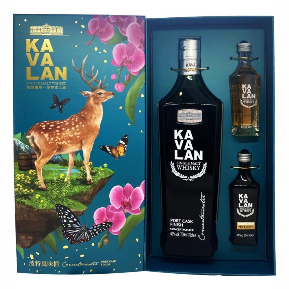 Whisky Kavalan Concertmaster Port Cask Finish + 2 Miniaturki 40% 700 ml