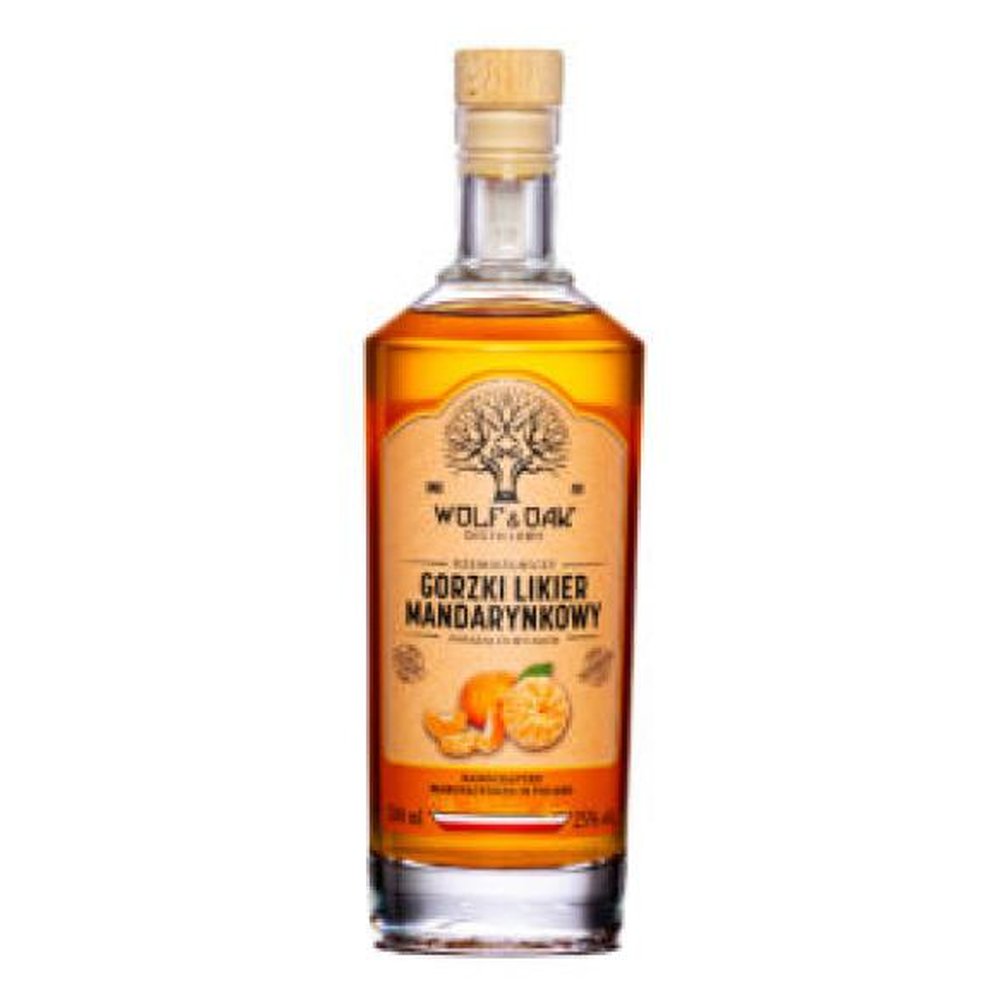 Likier Wolf & Oak Gorzki Mandarynkowy 25% 500 ml
