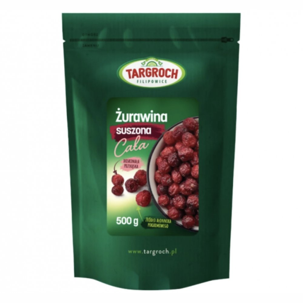 Żurawina suszona cała 500g Targroch