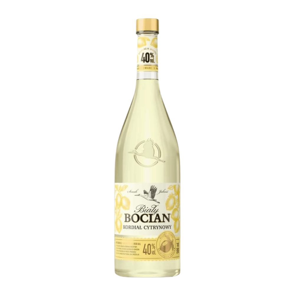 Wódka Biały Bocian Kordiał Cytrynowy 40% 500 ml