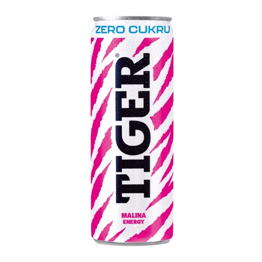 Energetyk Tiger Malina Zero Cukru 250 ml puszka DRS