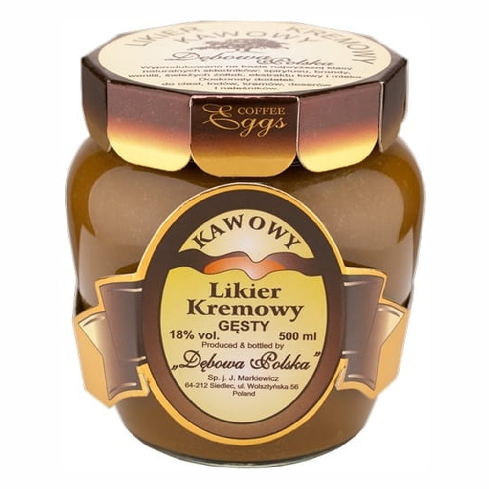 Likier Dębowa Coffee Kremowy Gęsty 500 ml 18% Słoik