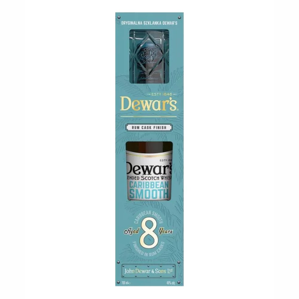 Whisky Dewar's 8YO Caribbean + Szklanka 40% 700 ml
