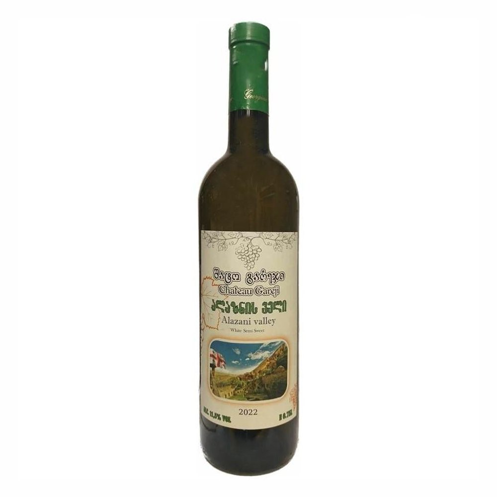 Wino Chateau Gareji Alazani Valley 11,5% białe półsłodkie 750 ml
