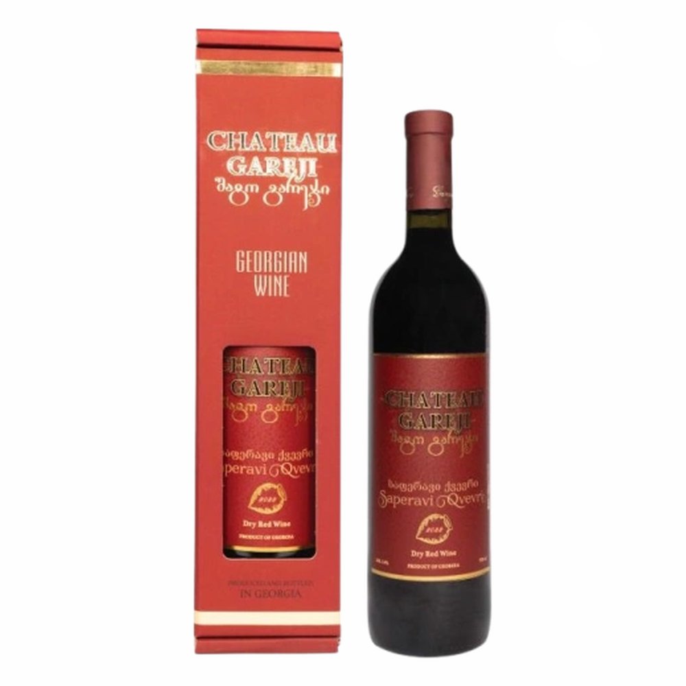 Wino Chateau Gareji Saperavi Qvevri 14% czerwone wytrawne 750 ml kartonik