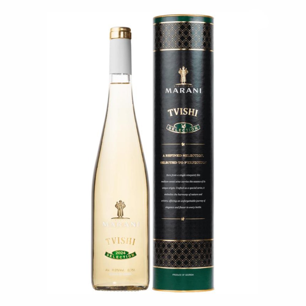Wino Marani Selection Tvishi 2024 11% białe półsłodkie 750 ml tuba