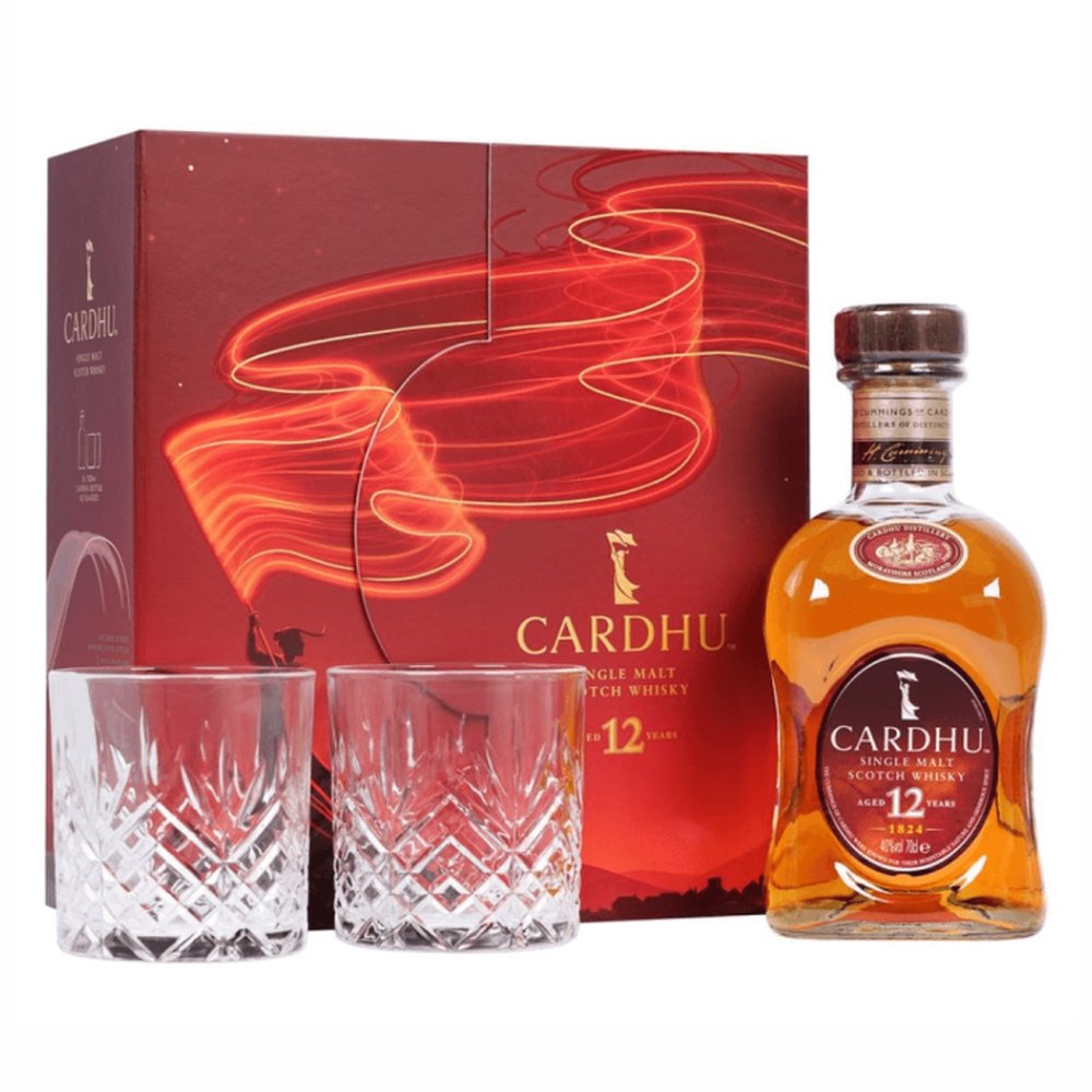 Whisky Cardhu 12 YO 40% 700 ml + szklanki