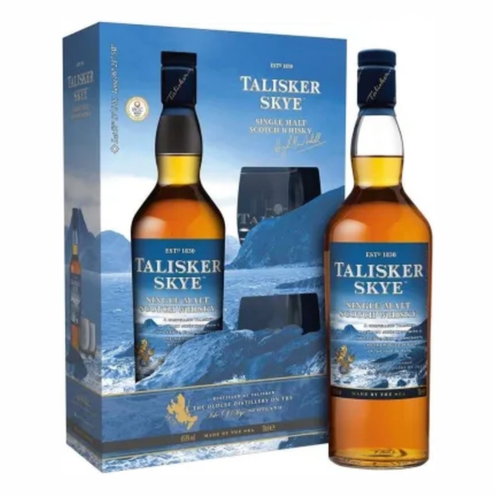 Whisky Talisker Skye 45,8% 700 ml + 2 szklanki