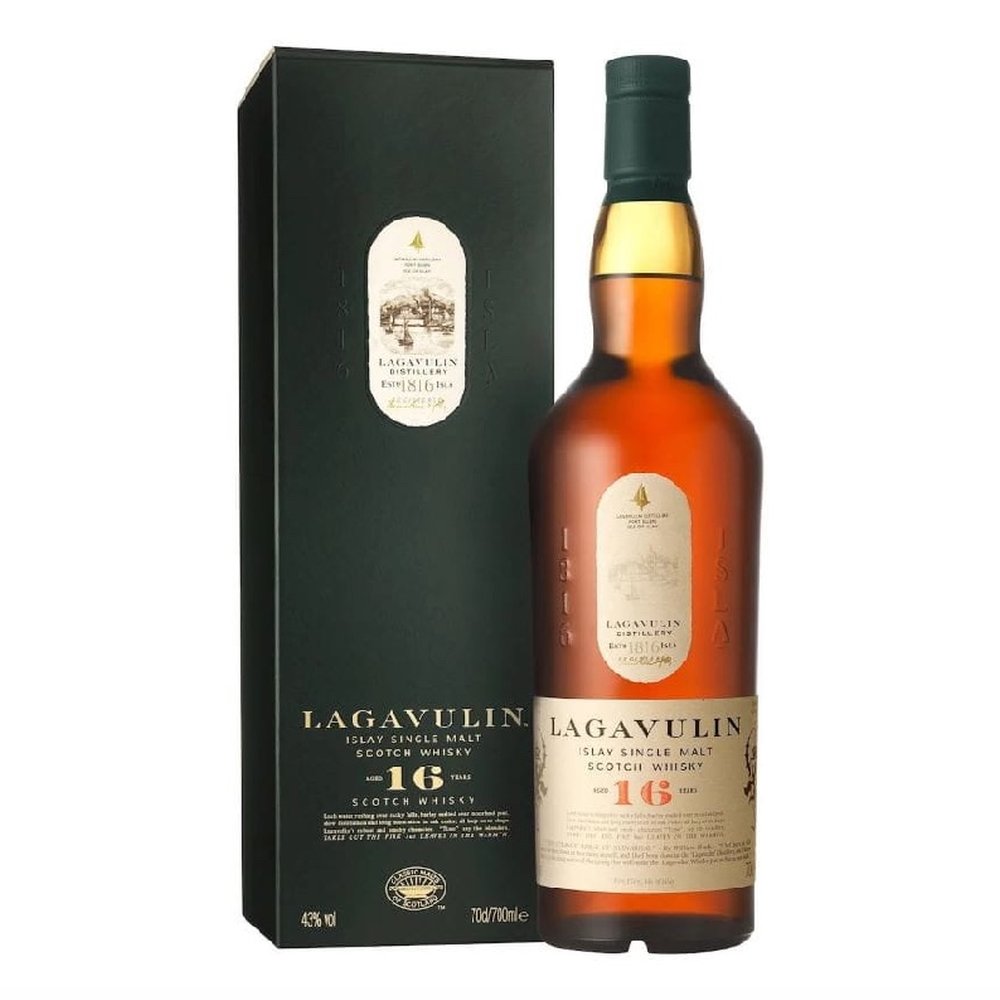 Whisky Lagavulin 16 YO 43% 700 ml + szklanki