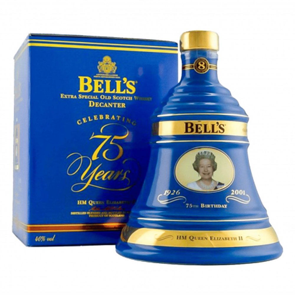 Whisky Bell's Decanter 8 Years 75th Birthday HM Queen Elizabeth II 40% 700 ml