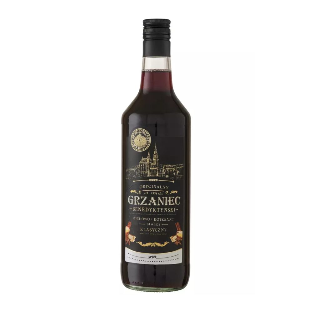 Wino Grzaniec Benedyktyński Klasyczny 13% czerwone słodkie 1000 ml