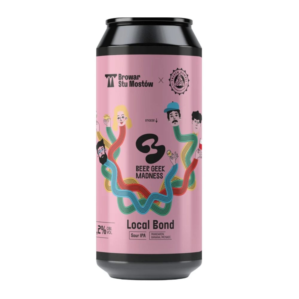 Piwo Browar Stu Mostów x Trzech Kumpli Local Bond Sour IPA 6,2% 440 ml puszka