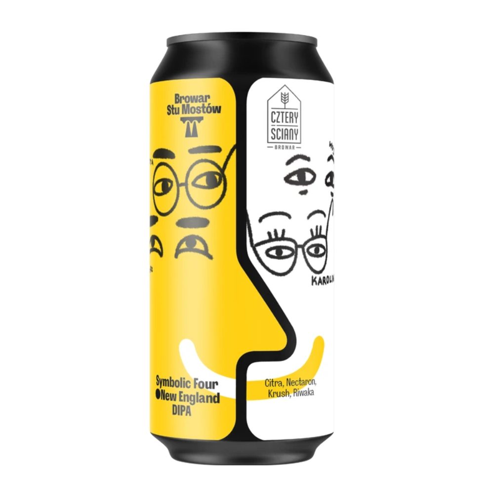 Piwo Browar Stu Mostów x Cztery Ściany Symbolic Four New England DIPA 7,2% 440 ml puszka