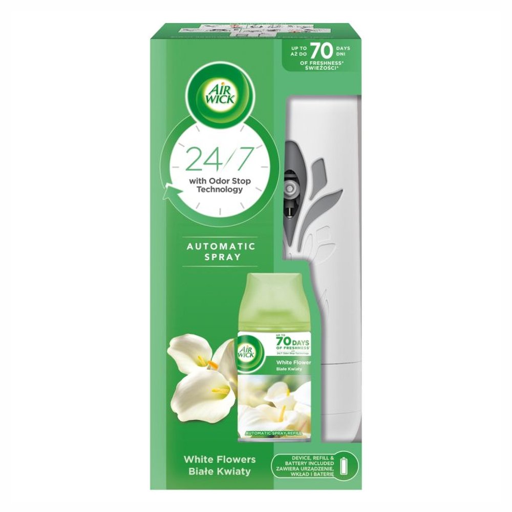 Odświeżacz Powietrza Automatyczny Air Wick Urządzenie + Wkład Białe Kwiaty 250 ml