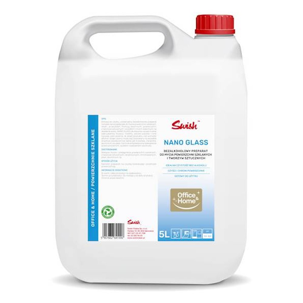 Preparat Gotowy Do Mycia Powierzchni Szklanych Bezalkoholowy Swish Nano Glass 5 l