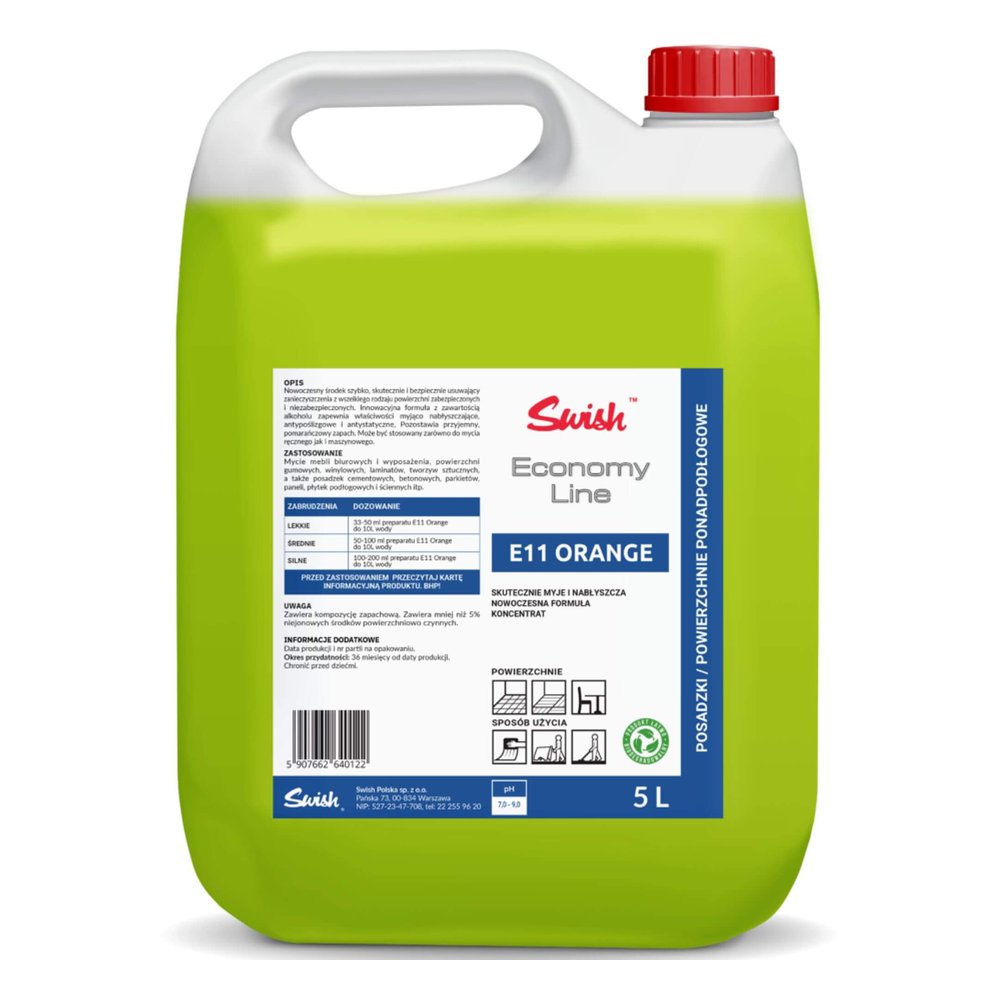 Preparat skoncentrowany do mycia podłóg SWISH ORANGE 5 L