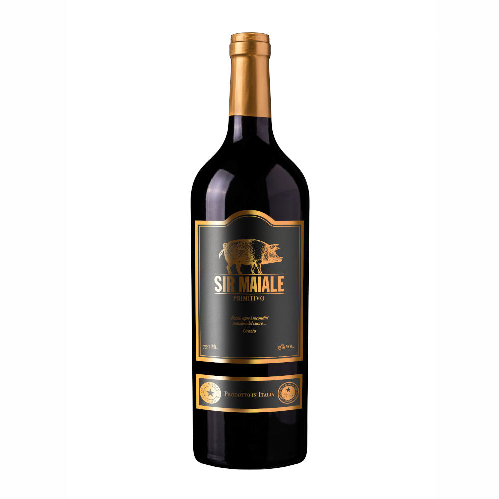 Wino Sir Maiale Primitivo Puglia IGP 15% czerwone wytrawne 750 ml
