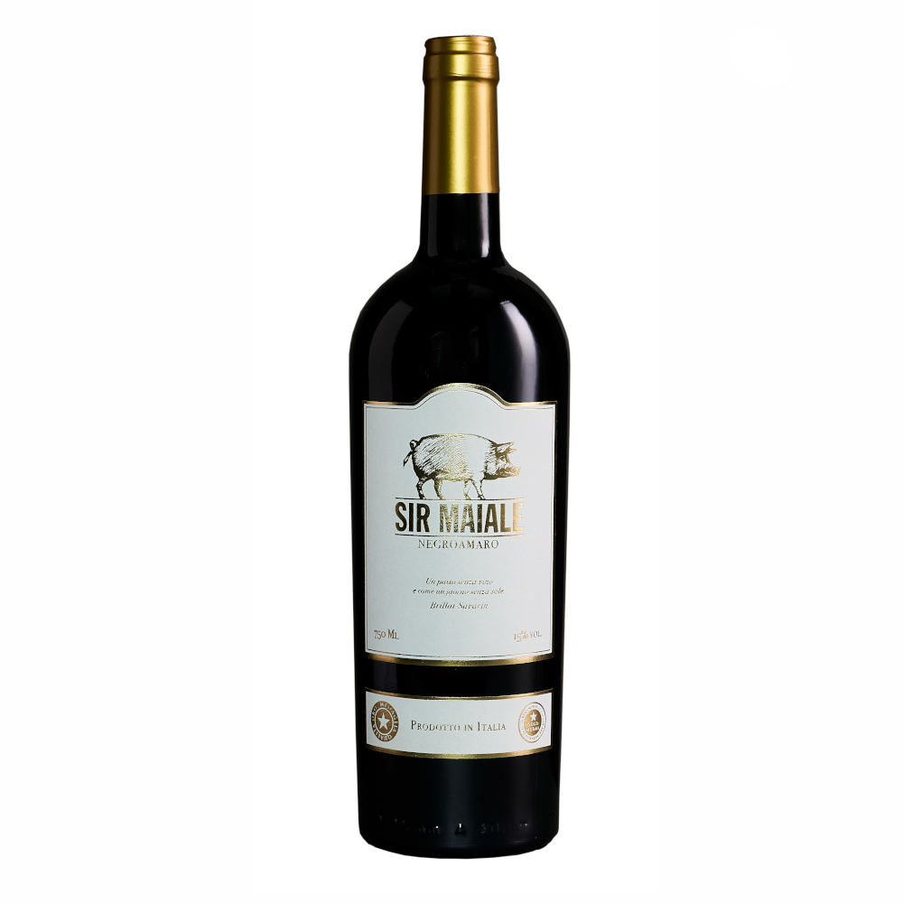 Wino Sir Maiale Negroamaro Puglia IGP 15% czerwone wytrawne 750 ml