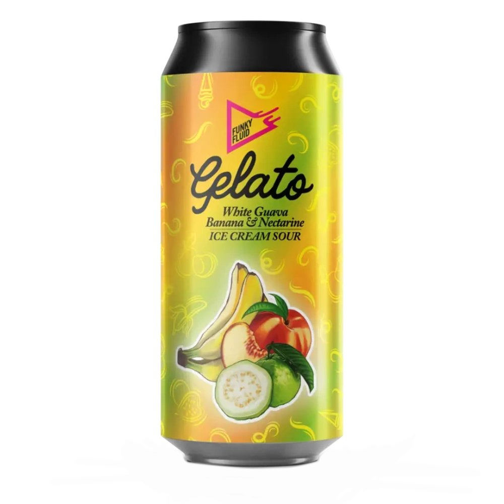 Piwo Funky Fluid Gelato Ice Cream Sour White Guava Banana Nectarin 0,5% 500 ml puszka