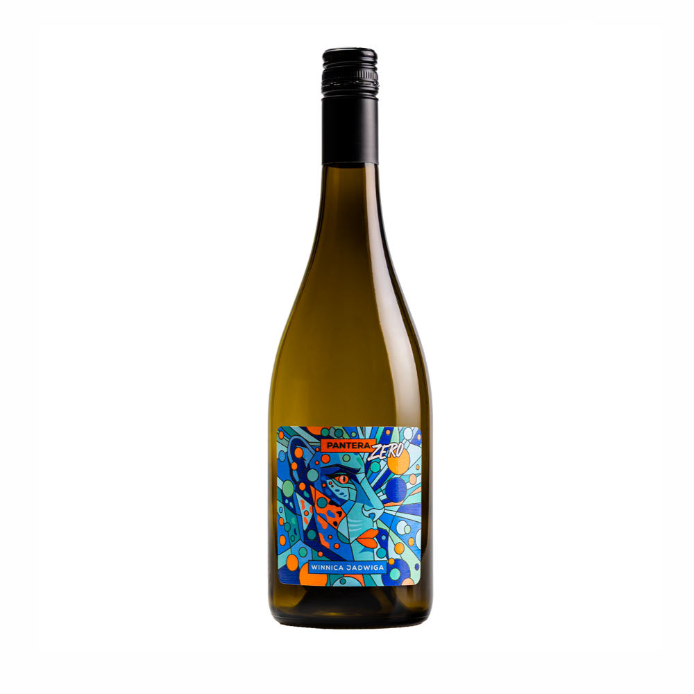 Wino musujące Winnica Jadwiga Pantera Zero 0,5% białe 750 ml