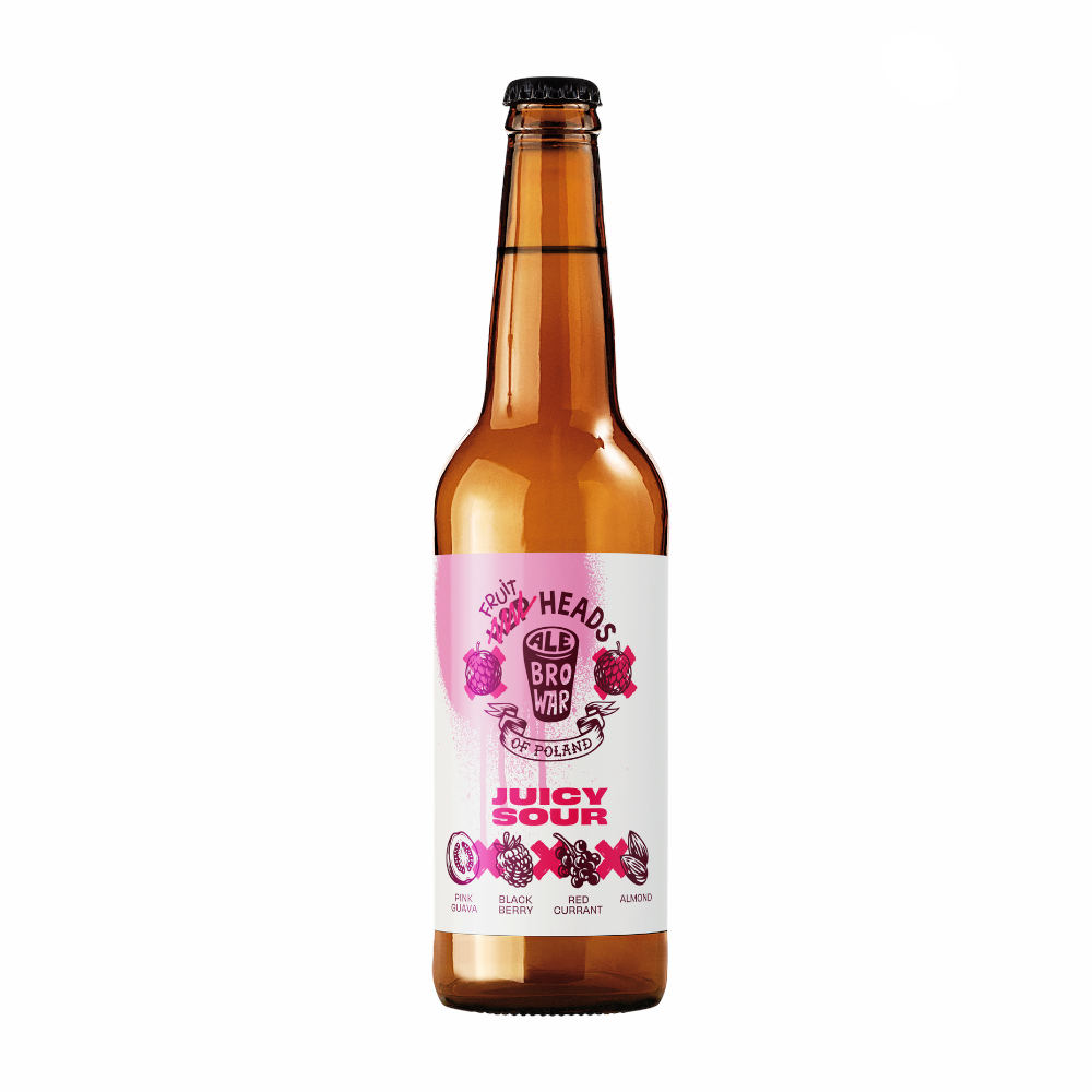 Piwo Alebrowar Juicy Sour: Pink Guava X Black Berry X Red Currant X Almond 6,5% 500 ml