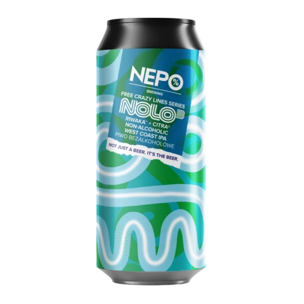 Piwo Nepomucen Crazy Lines Series  Nolo_3 West Coast IPA 0% 500 ml puszka DRS
