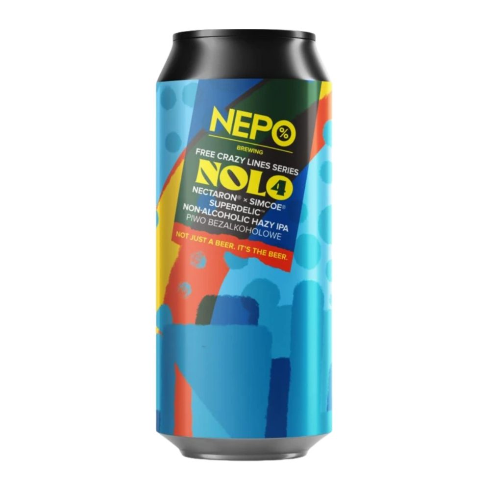 Piwo Nepomucen Crazy Lines Series  Nolo_4 Hazy IPA 0% 500 ml puszka DRS