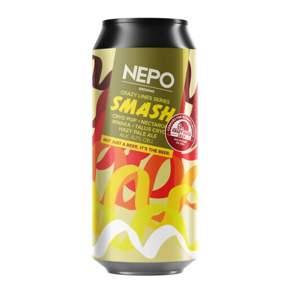 Piwo Nepomucen Crazy Lines Series Smash Hazy Pale Ale 4,7% 500 ml puszka DRS