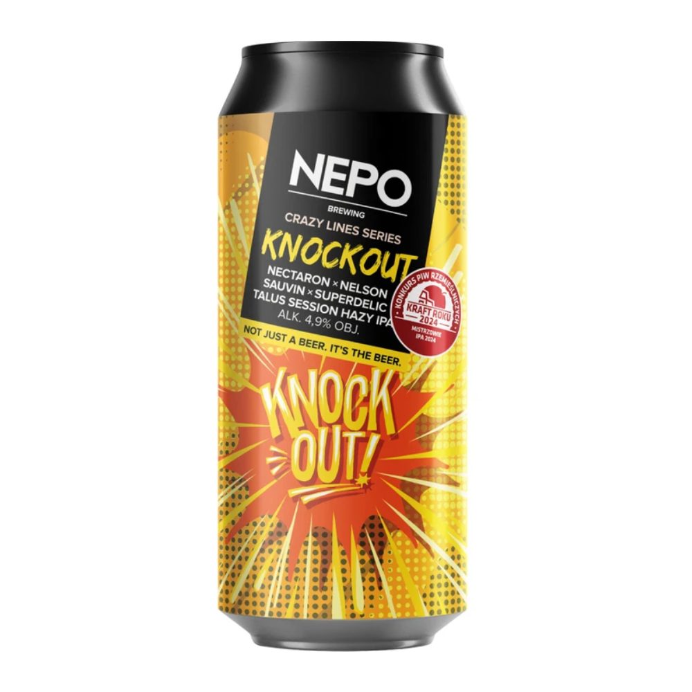 Piwo Nepomucen Crazy Lines Series Knockout Session Hazy IPA 4,9% 500 ml puszka DRS
