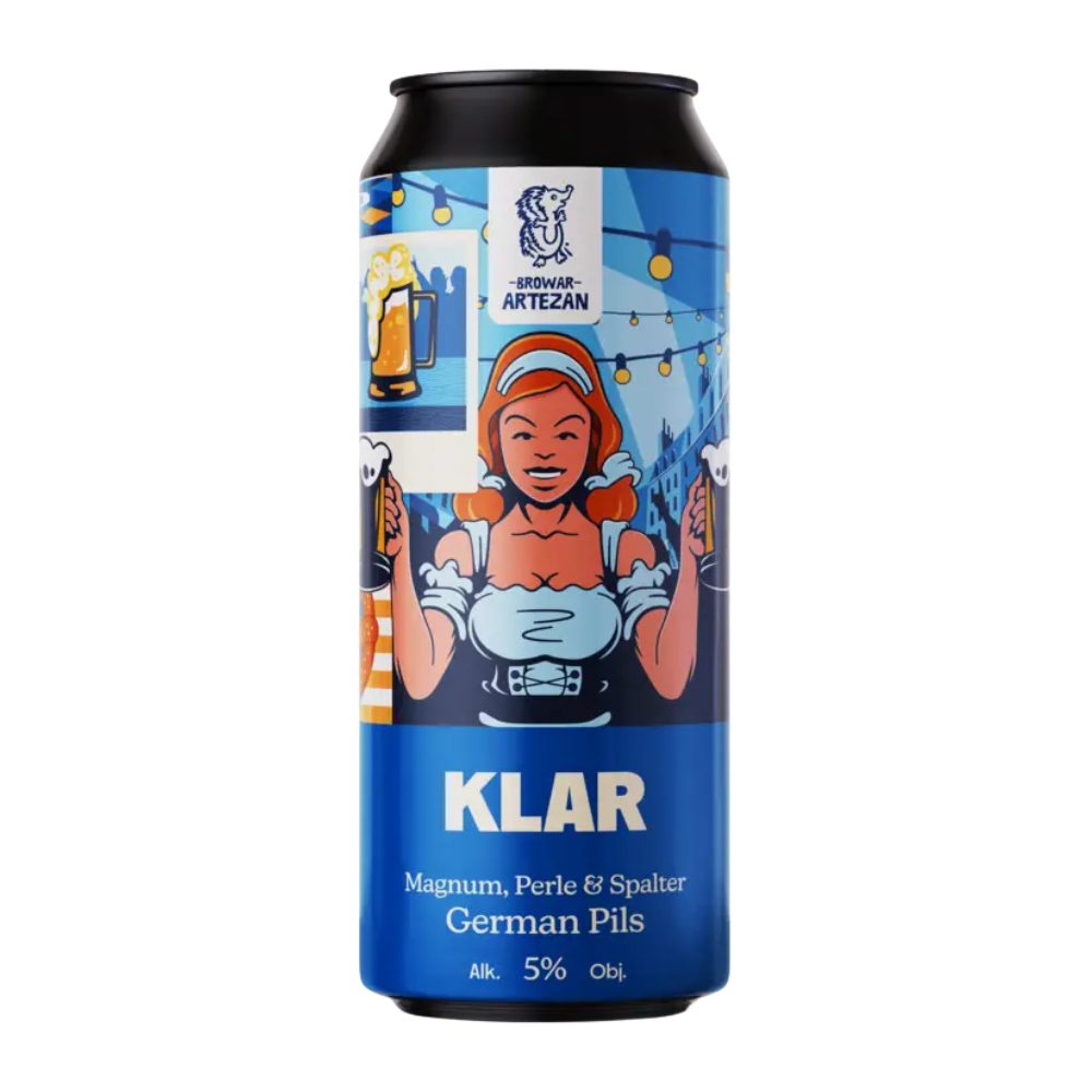 Piwo Artezan Klar German Pils 5% 500 ml puszka DRS