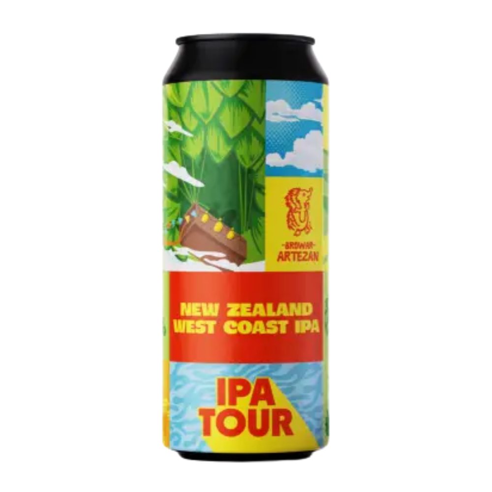 Piwo Artezan IPA Tour New Zealand West Coast IPA 6% 500 ml puszka DRS