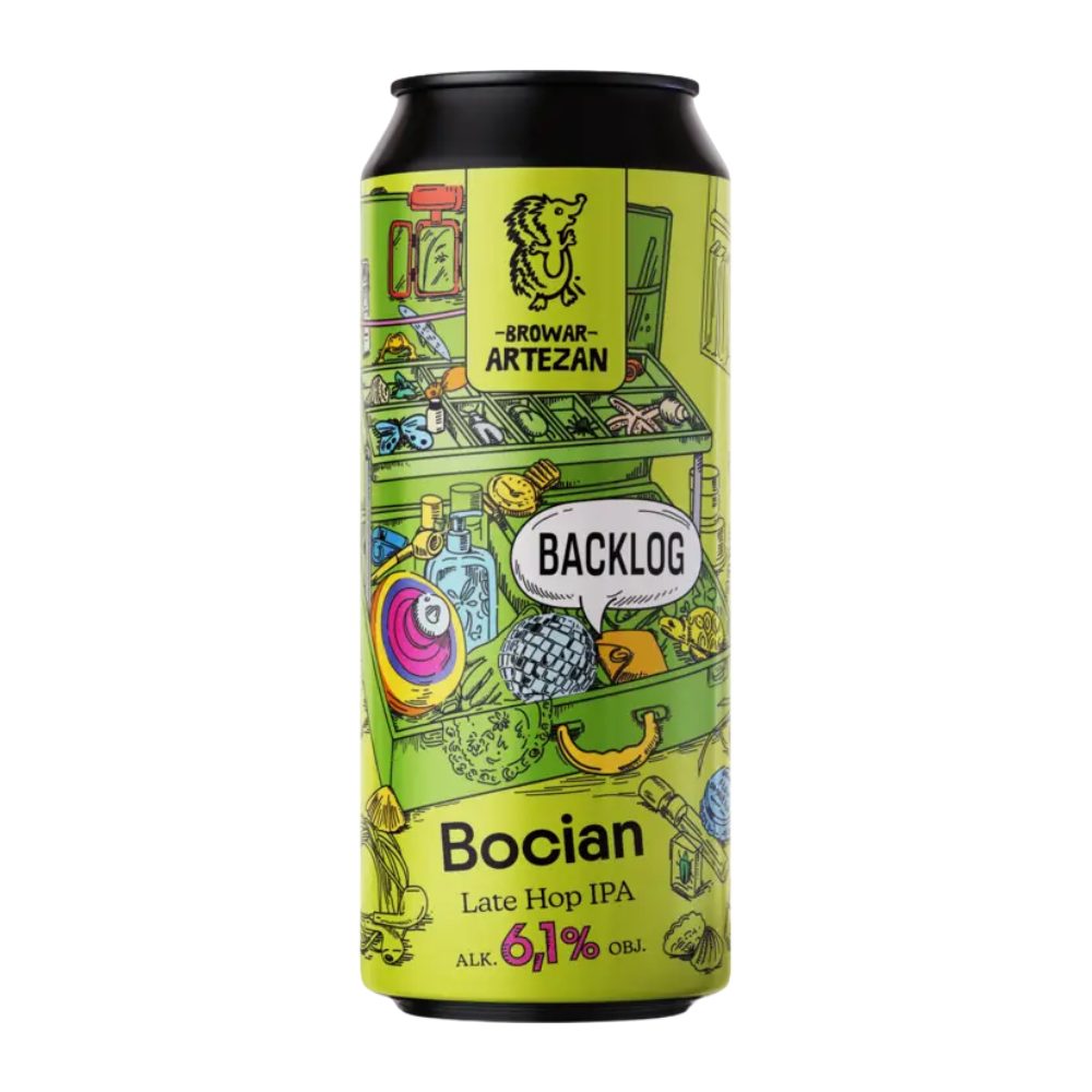 Piwo Artezan Backlog Bocian Late Hop IPA 6,1% 500 ml puszka DRS