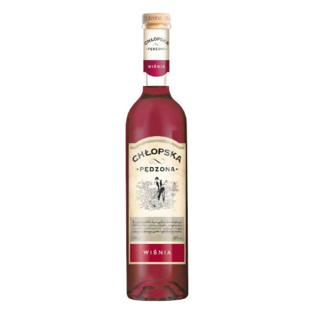 Wódka Chłopska Pędzona Wiśnia 28% 500 ml