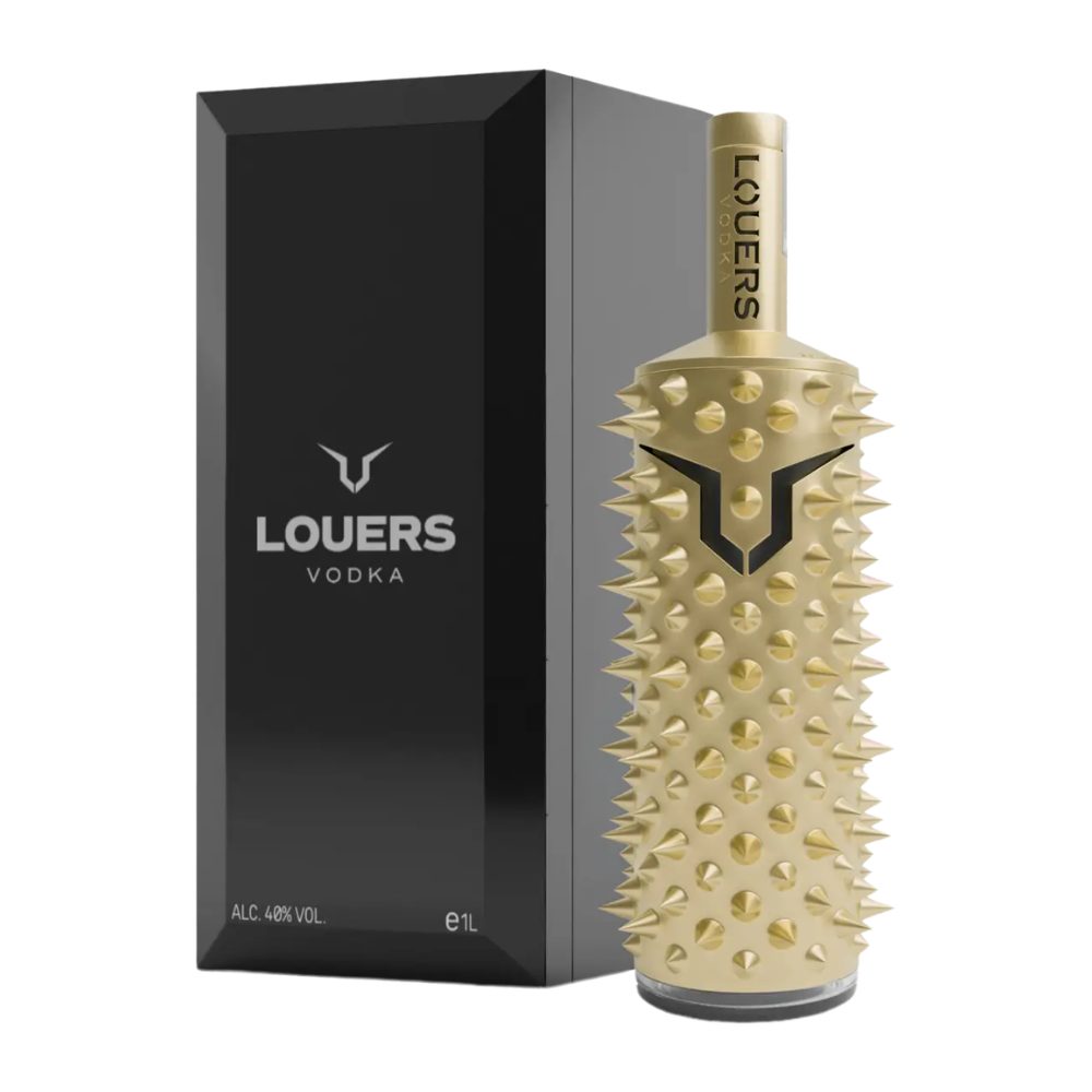 Wódka Louers 40% 1000 ml  + drewniana skrzynka