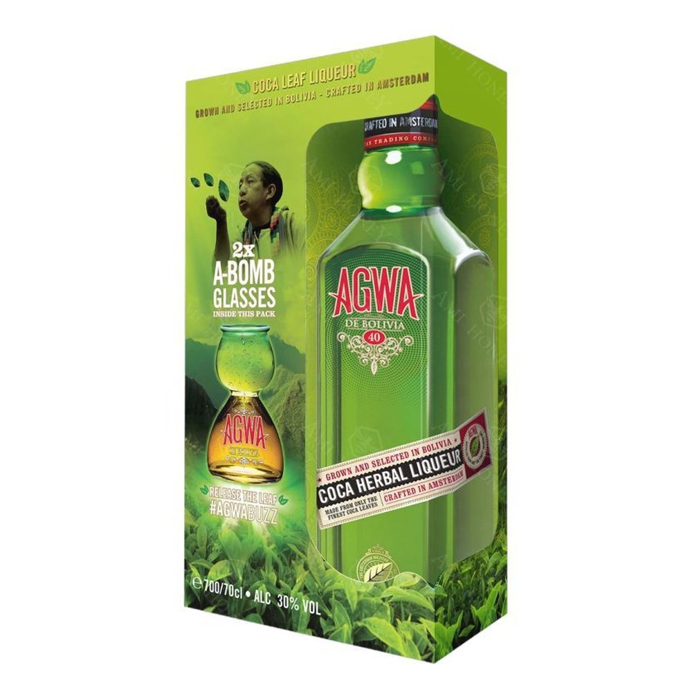 Likier Agwa De Bolivia+2 kieliszki 30% 700 ml Kartonik
