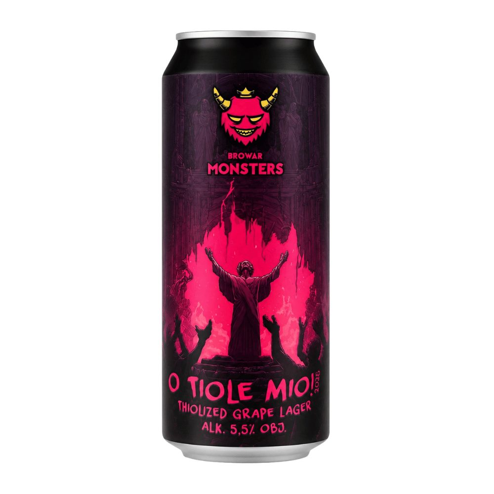 Piwo Monsters O Tiole Mio! 2026 Thiolized Grape Lager 5,5% 500 ml puszka DRS