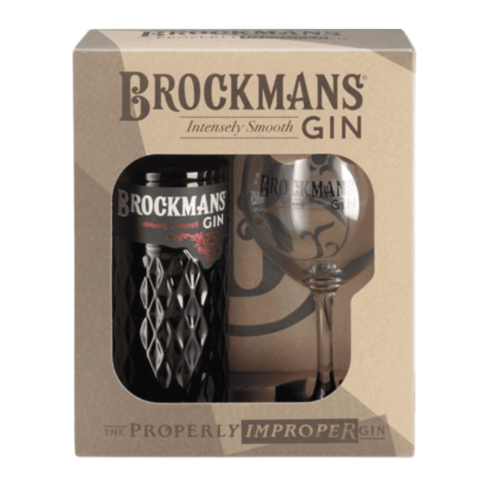 Gin Brockmans Intensely Smooth 40% 700 ml + kieliszek