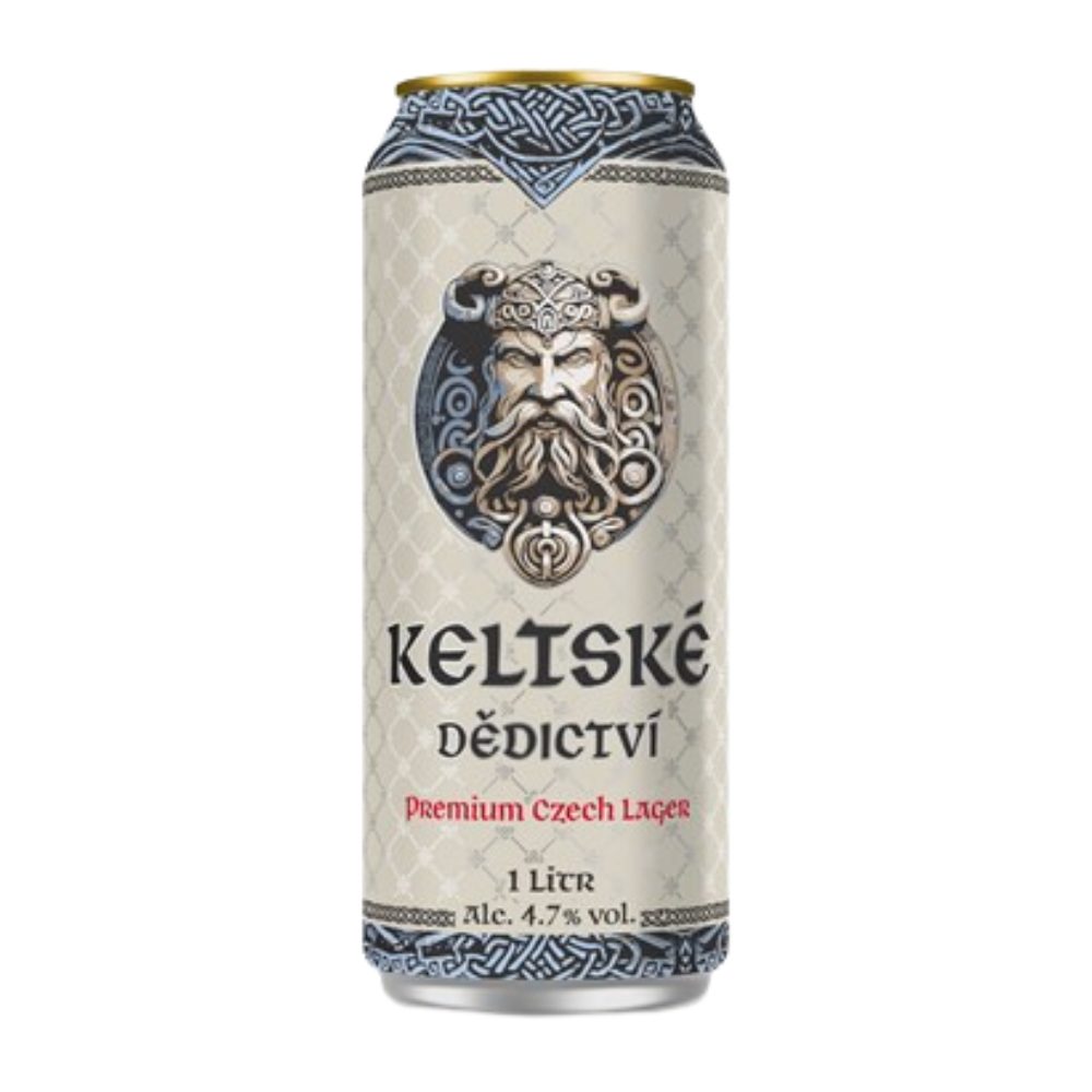 Piwo Keltske Dedictvi Premium Lager 4,7% 1000 ml puszka DRS