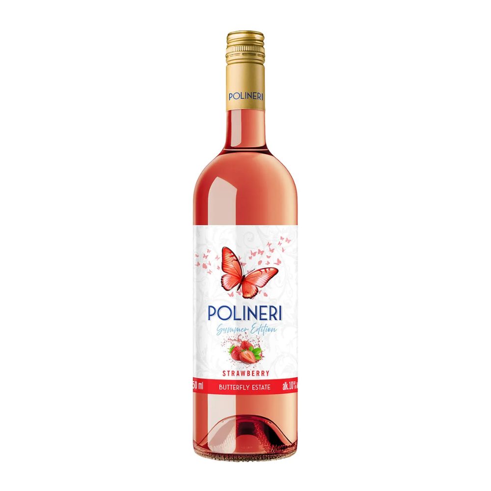Wino Polineri Strawberry 10% różowe słodkie 750 ml