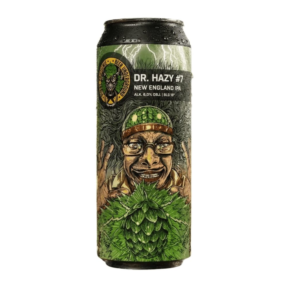 Piwo Piwne Podziemie Dr. Hazy #7 New England IPA 6% 500 ml puszka DRS