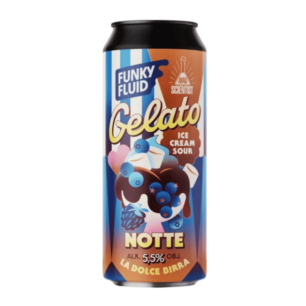 Piwo Funky Fluid / Mad Scientist Gelato Notte 5,5% 500 ml Puszka