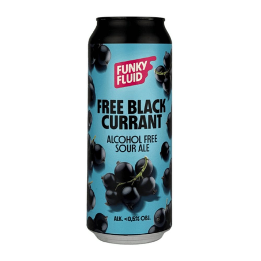 Piwo Funky Fluid Free Black Currant Sour 0% 500 ml puszka