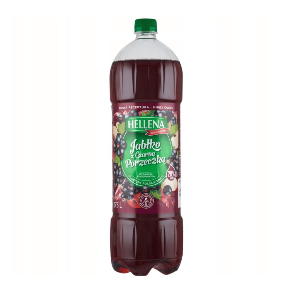 Napój Hellena Jabłko Czarna Porzeczka 20% soku 1750 ml DRS