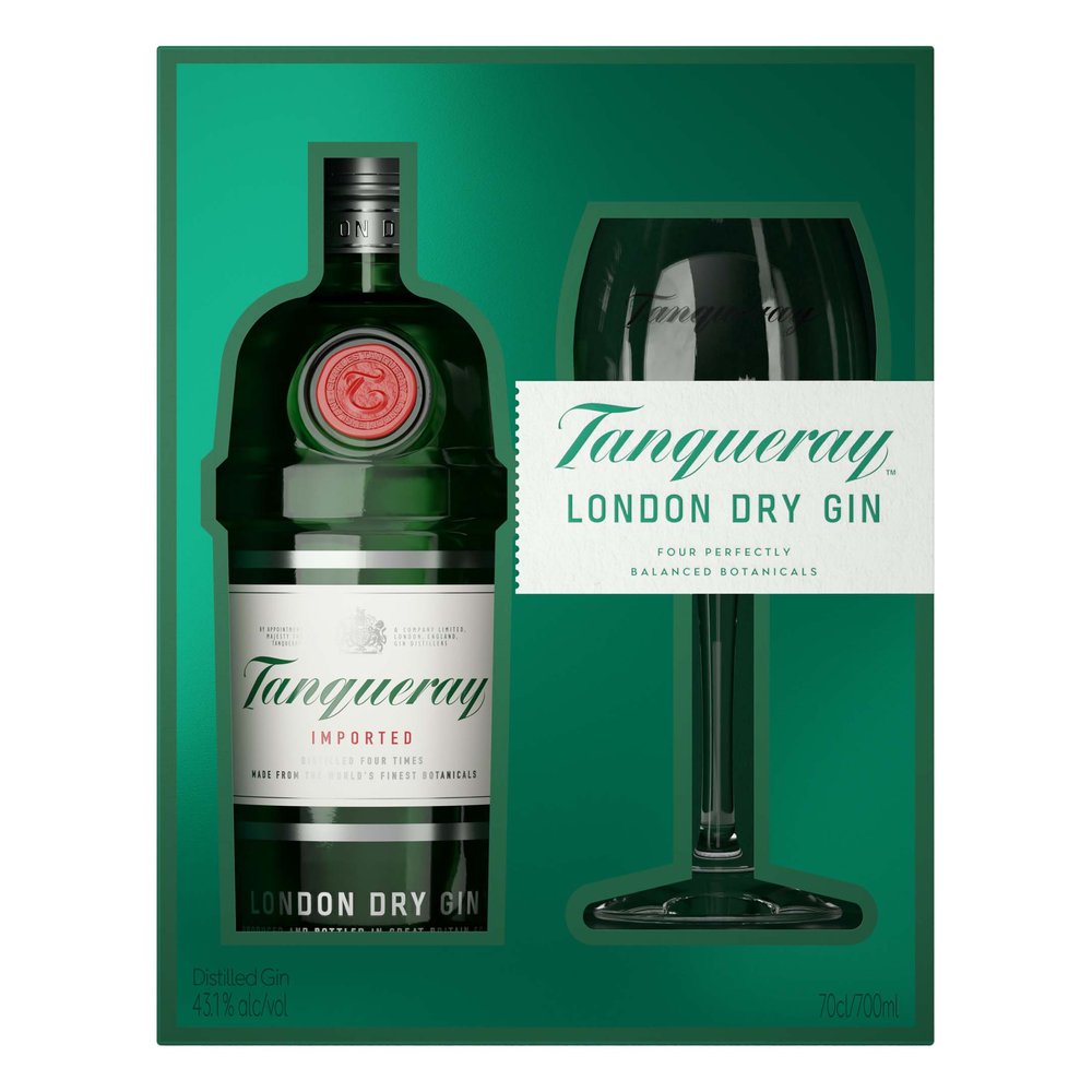 Gin Tanqueray London Dry 43,1% 700 ml + Copa Glass