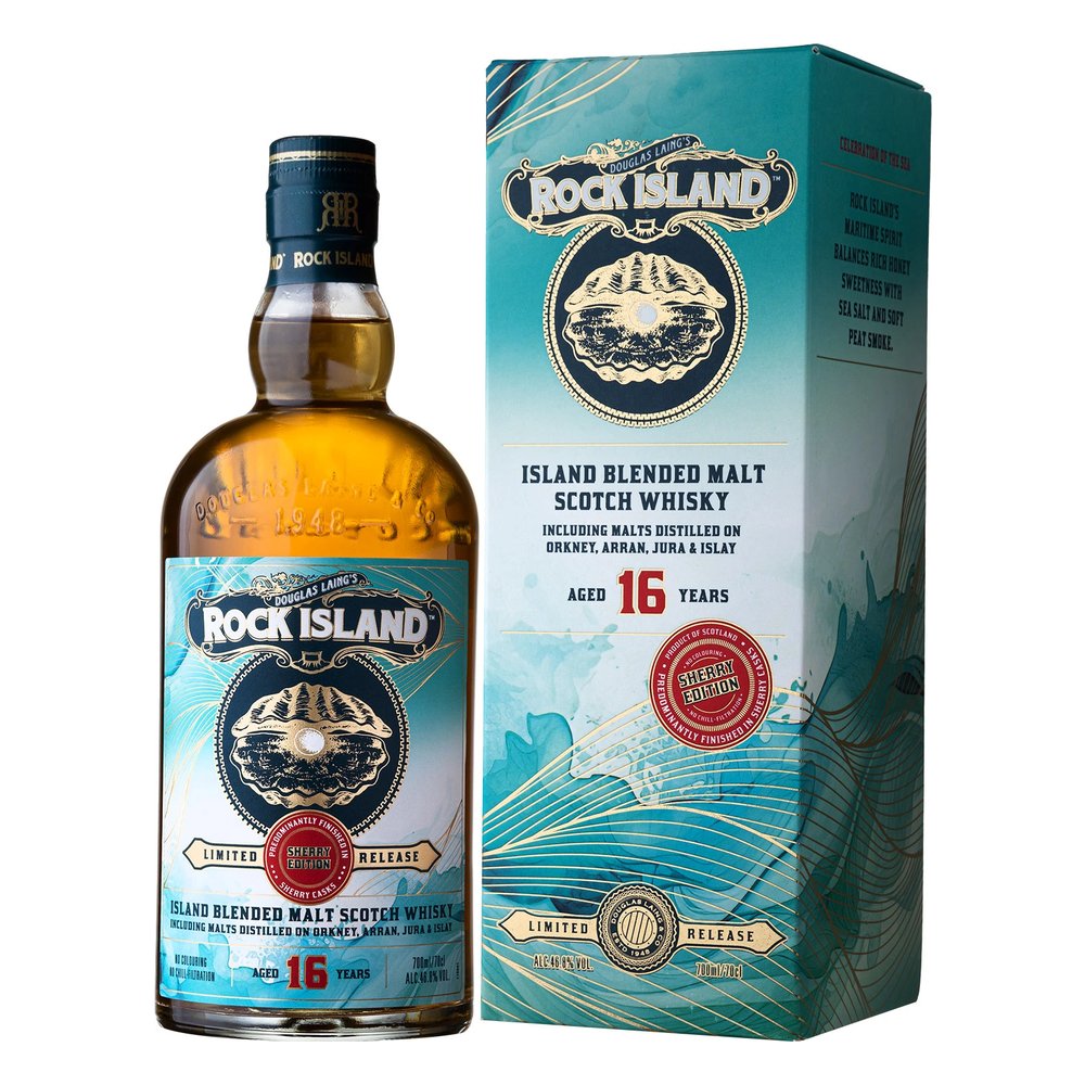Whisky Rock Island Blended Malt 16YO Sherry 46,8% 700 ml Kartonik