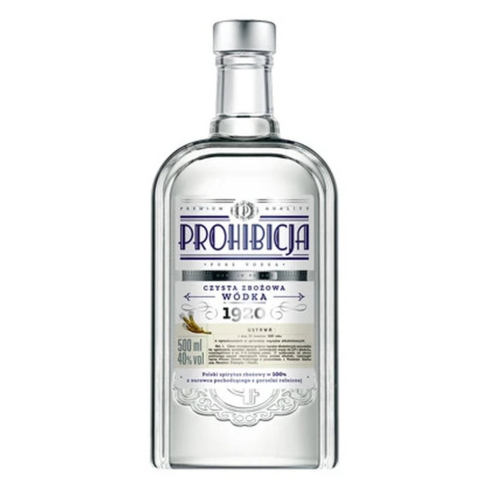 Wódka Prohibicja Czysta Zbożowa 40% 500 ml
