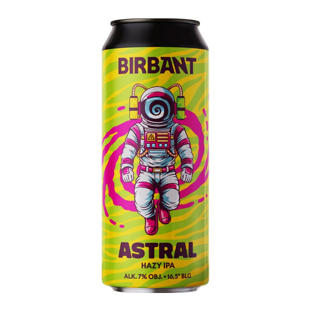 Piwo Birbant Astral Hazy IPA 7% 500 ml puszka DRS