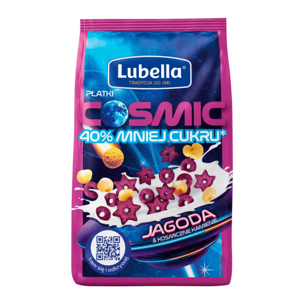 Lubella Cosmic Płatki jagoda & kosmiczne kamienie 350 g