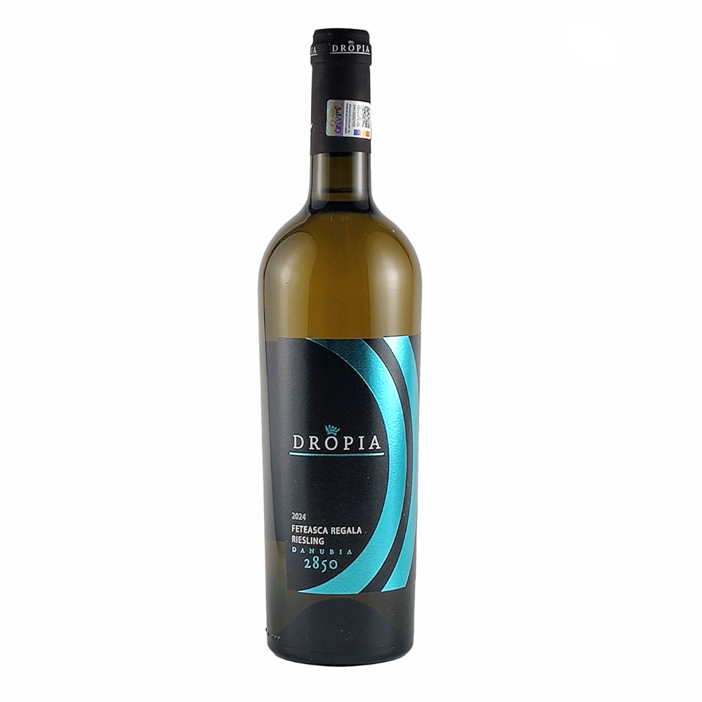 Wino Dropia Danubia 2850 Fetească Regală Riesling 13% białe wytrawne 750 ml